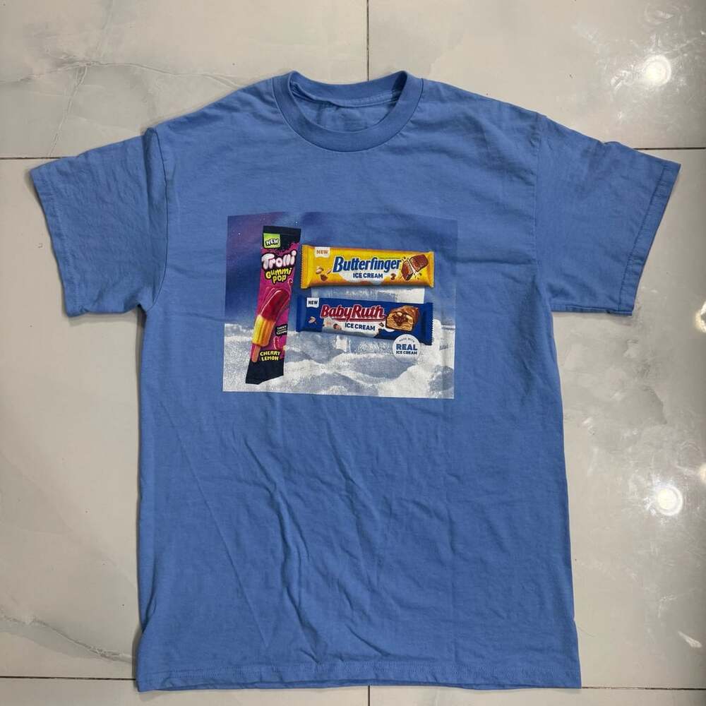 Candy graphic t-shirt trolli butterfinger baby ruth blue tee